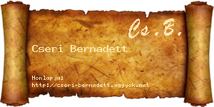 Cseri Bernadett névjegykártya