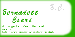 bernadett cseri business card